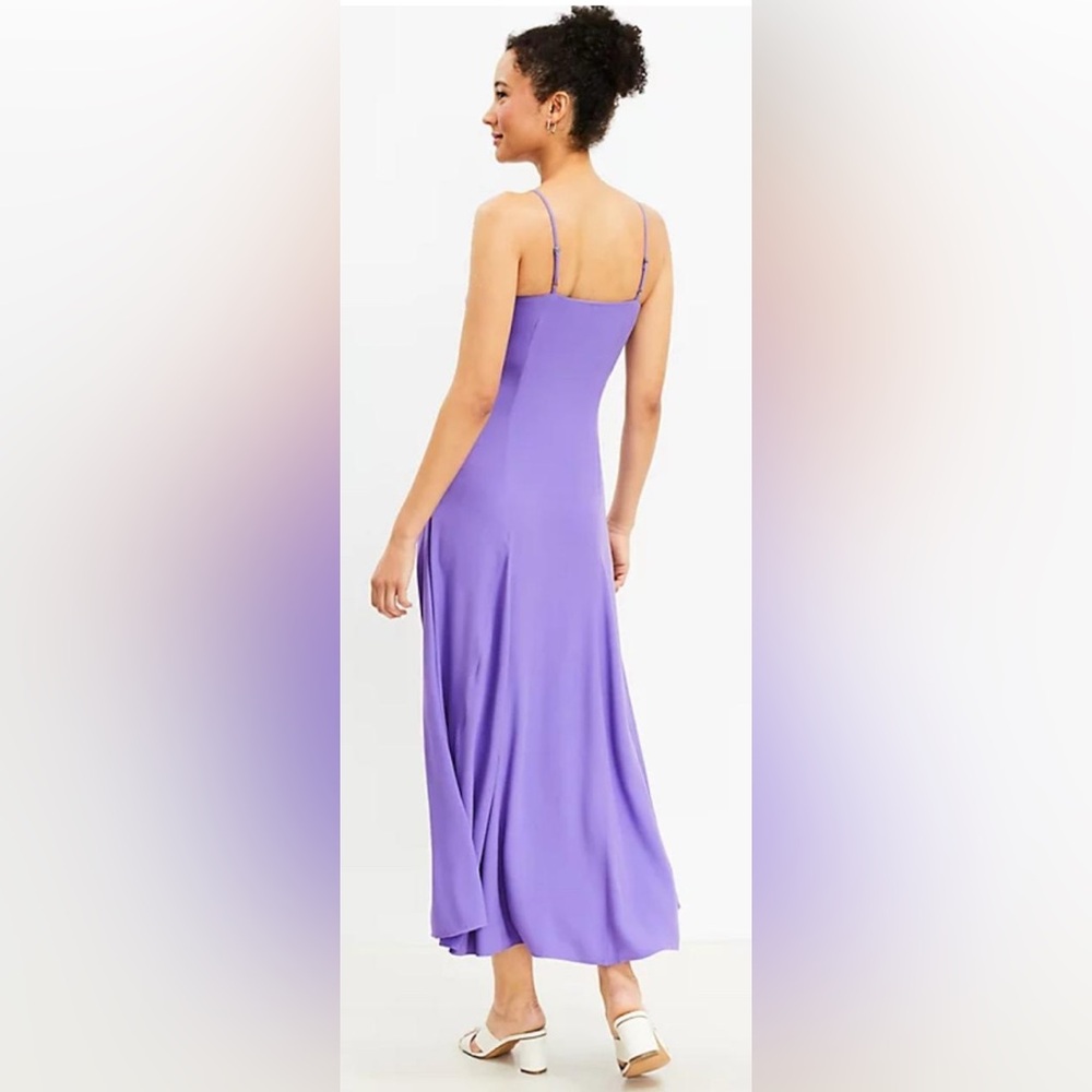 NWT Loft Crepe Slit Maxi Dress in Lavender - Picture 2 of 8